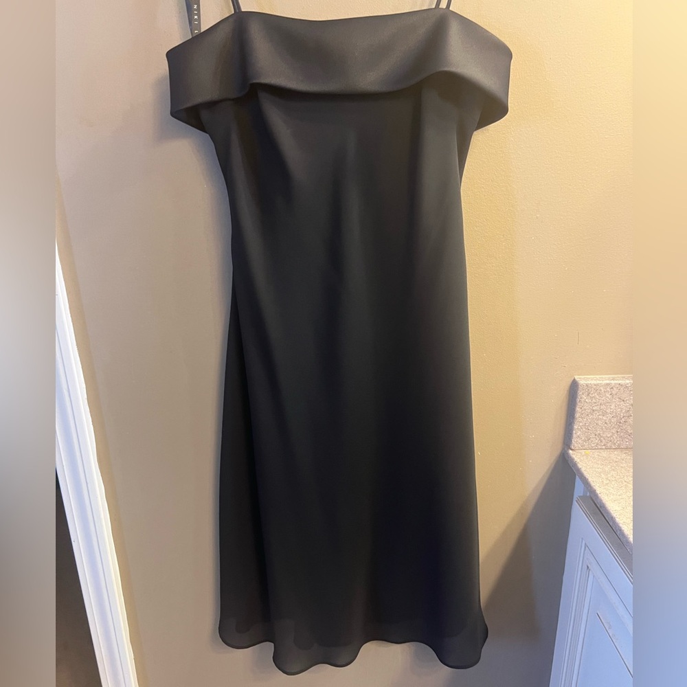 Black chiffon cocktail dress